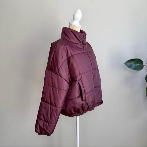 ABOUND Plum maroon puffer jacket size 1X - Picture 3 of 6